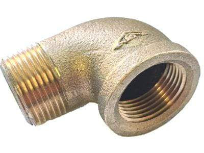 Classic Wooden Boat Parts for Sale - Red Brass 90 Degree Street Elbow, 1"